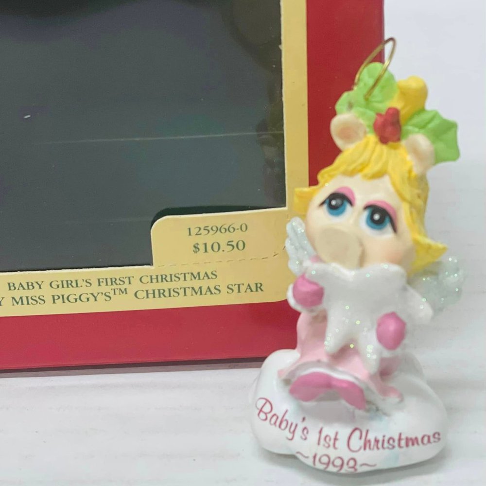 Muppet Babies 1993 Miss Piggy Baby’s First Christmas Ornamen Heirloom Collection